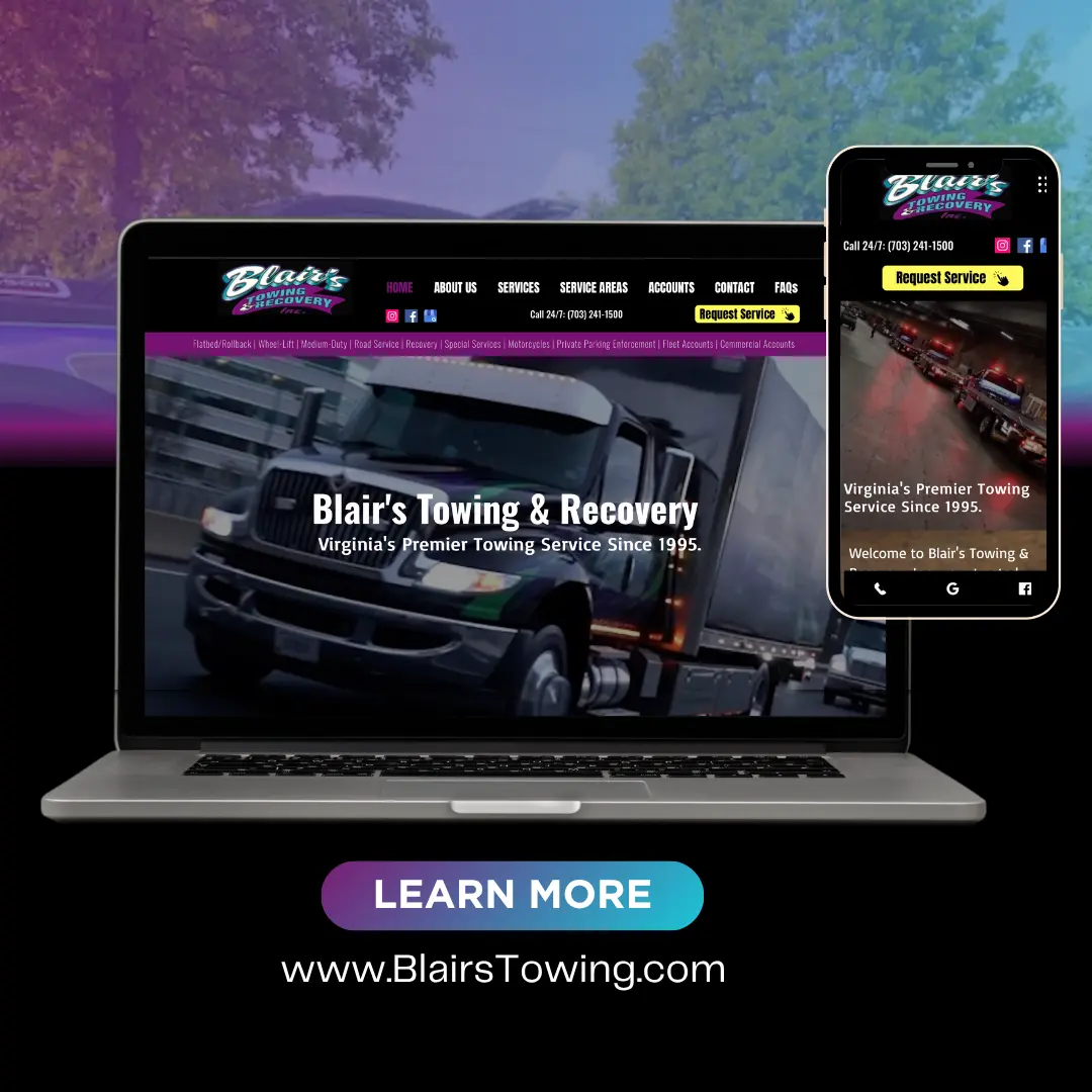 Blair’s Towing & Recovery client work
